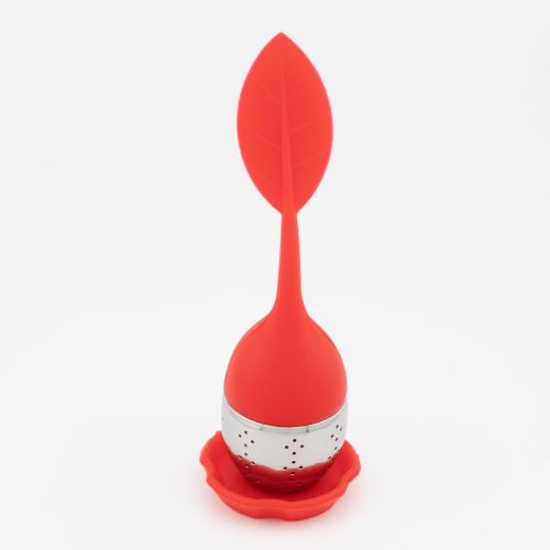 1pc/7pcs Tea Infuser Silicone Handle Stainless Steel Strainer Drip Tray Included - Loose Tea Steeper - Best Tea Infuser For Loose Leaf Or Herbal Tea