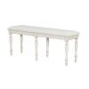 TOPMAX Vintage Traditional 6-Piece 82.7inch Extendable Dining Table Set with 23.6inch Removable Leaf, 50.4inch Upholstered Dining Bench and 4 Chairs f